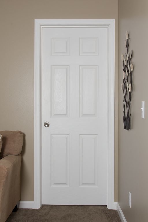 6 Panel White Embossed Interior Door Pennwest Homes