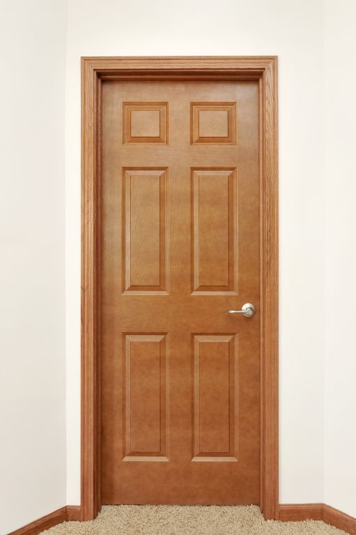6 Panel Oak Embossed Interior Door Pennwest Homes